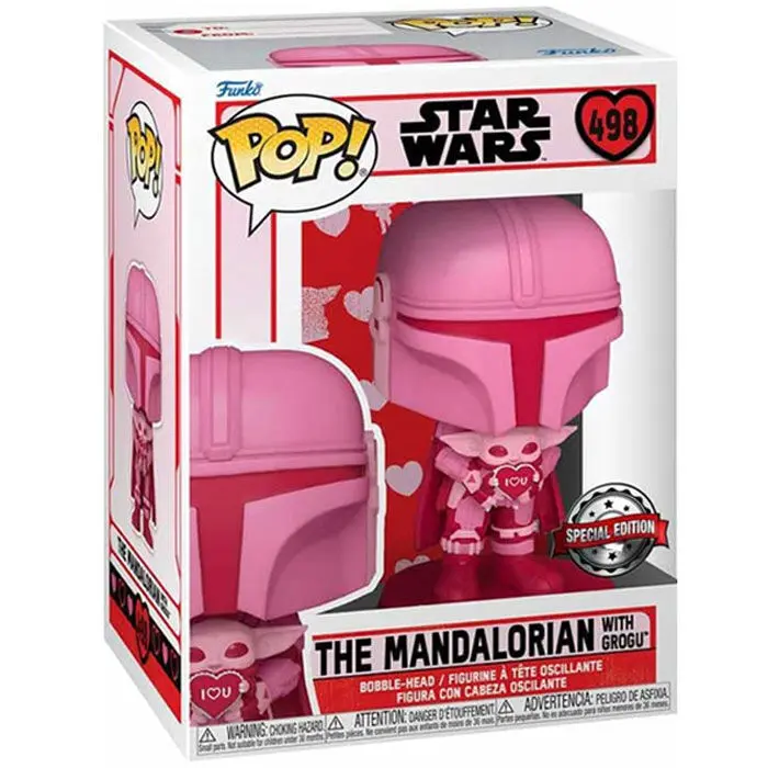 POP Figur Star Wars Valentines Mandalorian With Grogu Exclusive Produktfoto