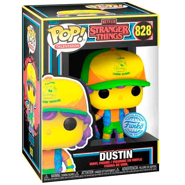 POP Figur Stranger Things Dustin in Beef Black Light Exclusive termékfotó