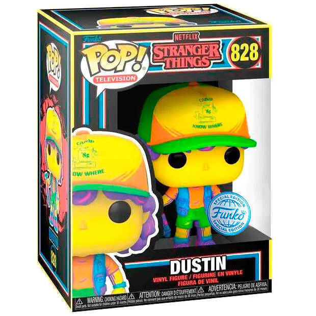 POP Figur Stranger Things Dustin in Beef Black Light Exclusive Produktfoto