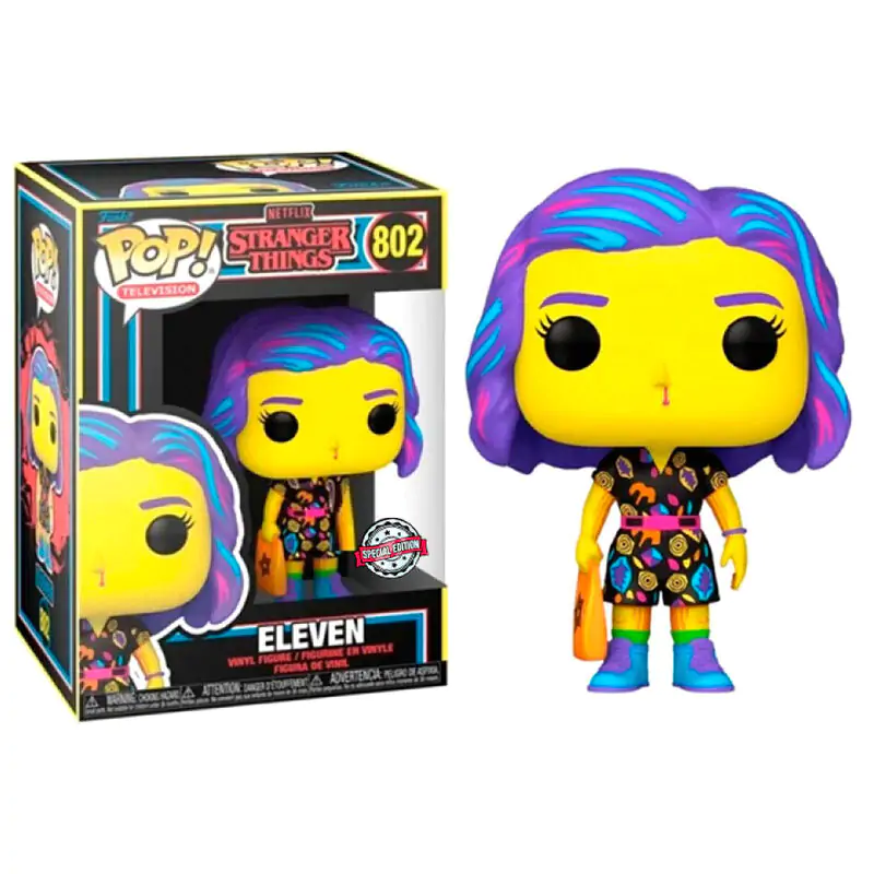 POP Figur Stranger Things Eleven in Mall Outfit Black Light Exclusive Produktfoto