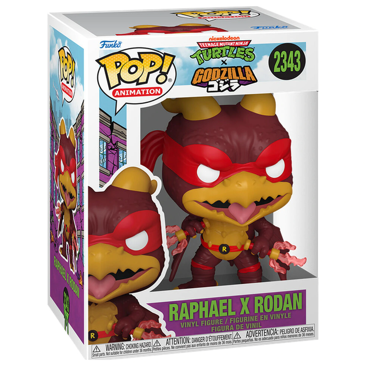 Funko POP Figur Teenage Mutant Ninja Turtles x Godzilla - Raphael X Rodan Produktfoto