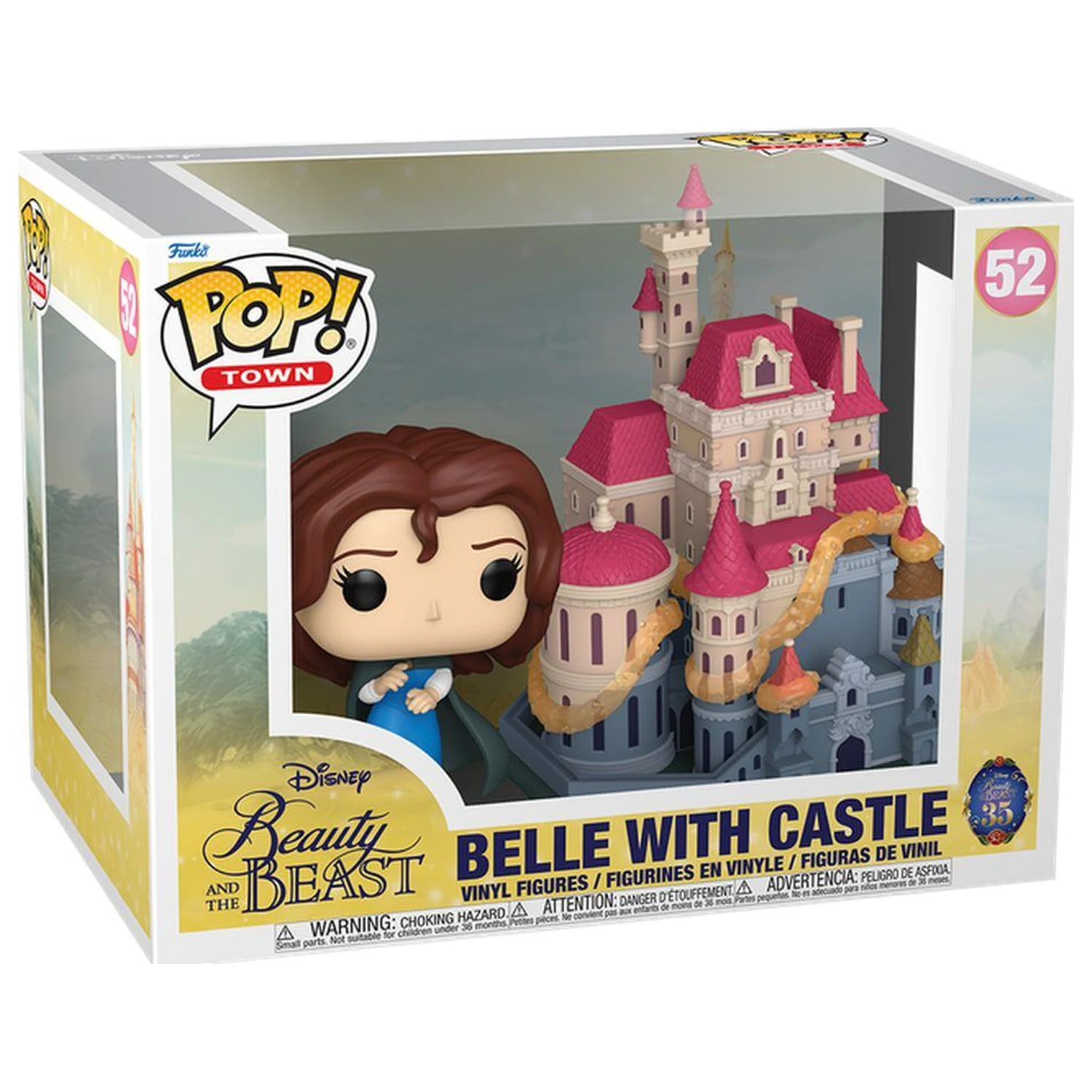Funko POP Figur Town Disney Beauty And The Beast Towns Belle mit Castle Produktfoto
