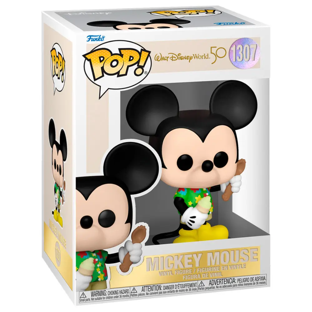Walt Disney Word 50th Anniversary POP! Disney Vinyl Figur Aloha Mickey Mouse 9 cm termékfotó