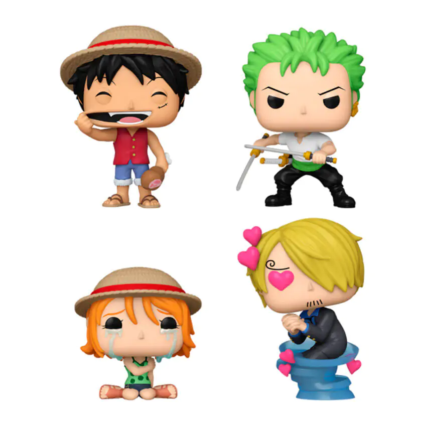 Funko POP Pack 4 Figuren One Piece Exklusiv Produktfoto