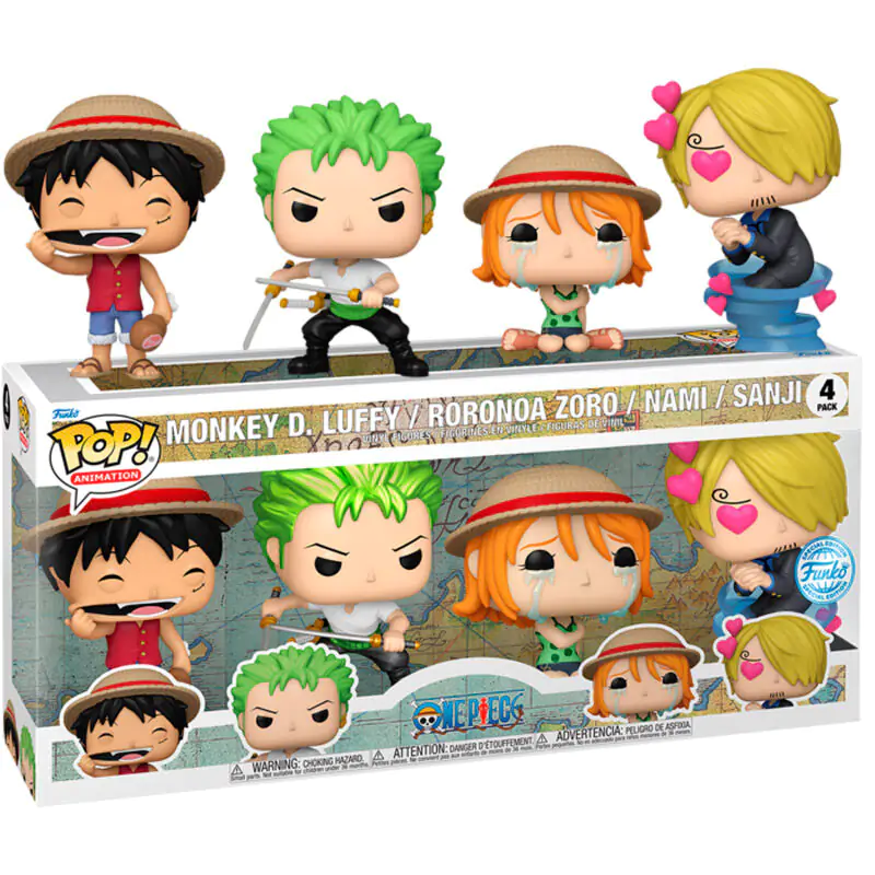 Funko POP Pack 4 Figuren One Piece Exklusiv Produktfoto