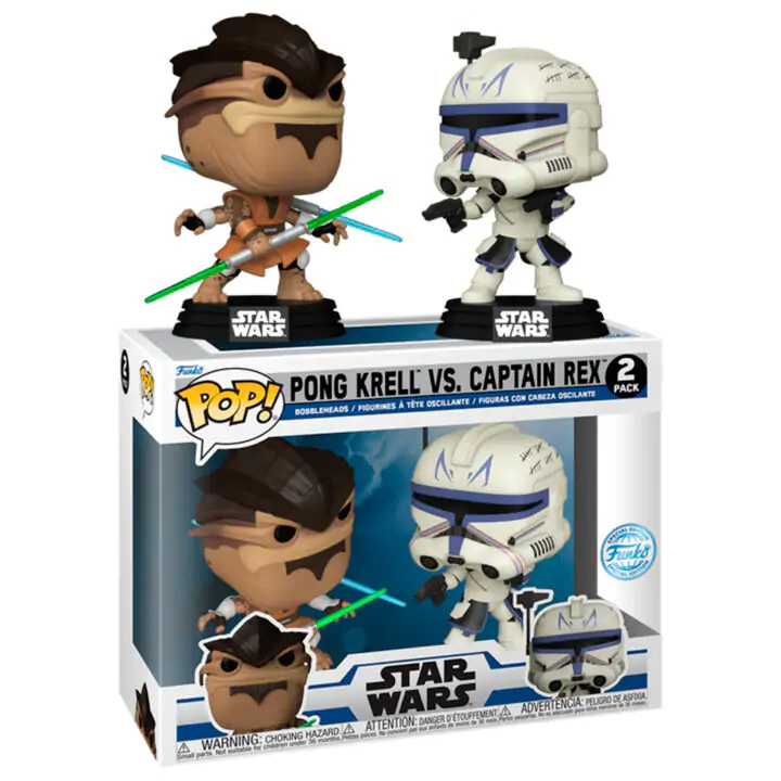 POP 2er-Pack Star Wars The Clone Wars Duels Pong Krell &amp; Captain Rex Exclusive Produktfoto