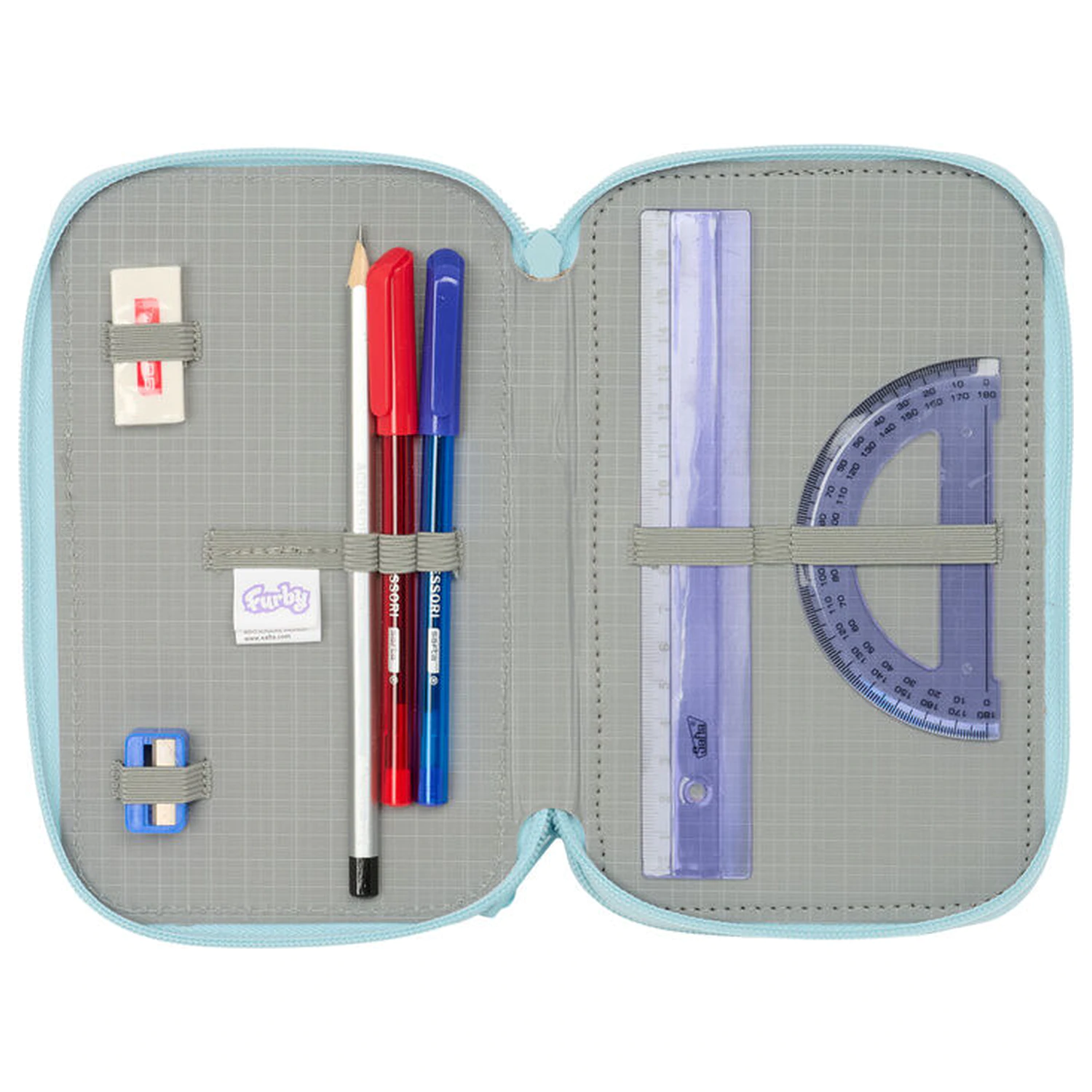 Furby dreifach Bleistift-Mäppchen 37 Stück Produktfoto