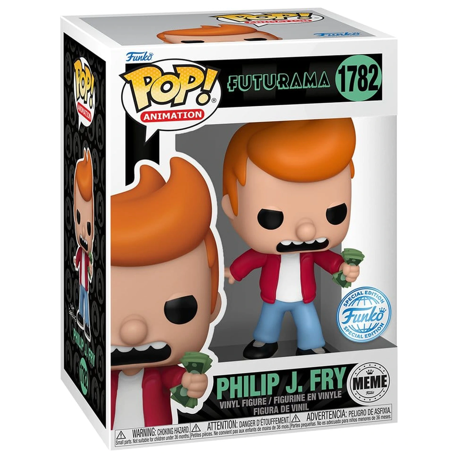 Futurama Funko POP! Animation Vinyl Figur Philip J. Fry (Take My Money Meme) Exklusive Edition 9 cm Produktfoto