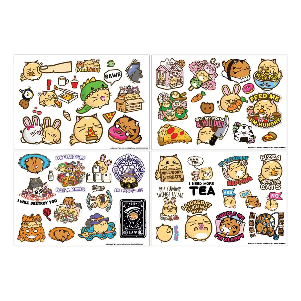 Fuzzballs Tech Aufkleber-Pack Produktfoto