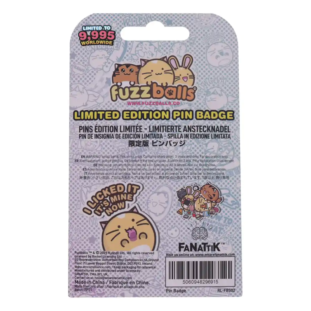 Fuzzballs Pin Anstecker Whisky Will Work 4 Treats Limited Edition Produktfoto