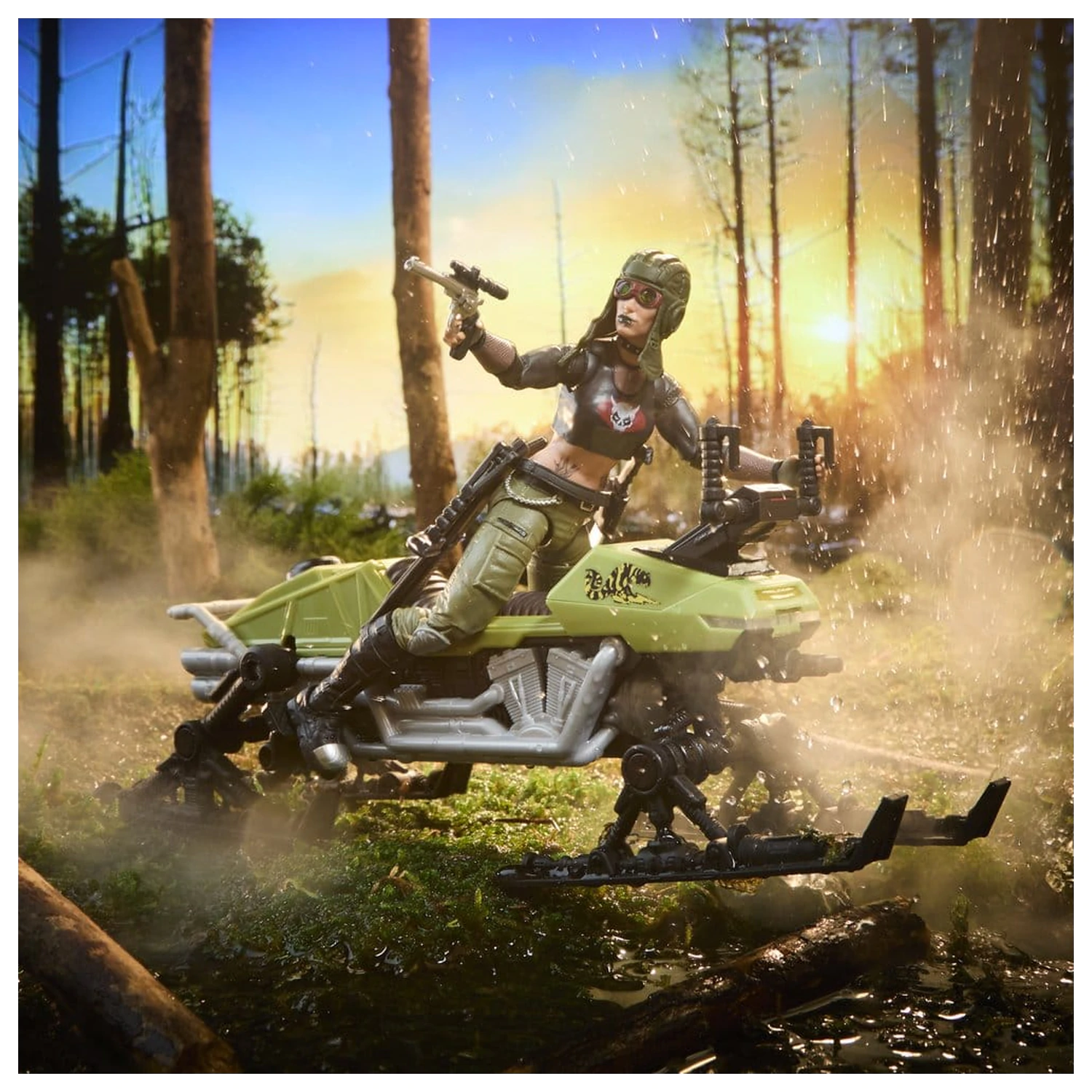 G.I. Joe Classified Series Actionfigur und Fahrzeug Set #194 Zanya and Dreadnok Chameleon (Swamp Skier) 15 cm Produktfoto