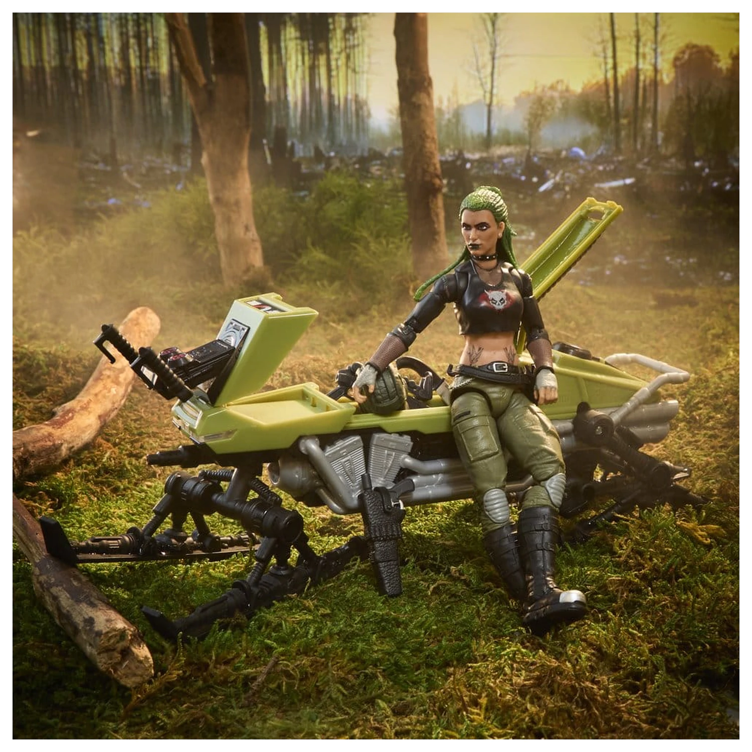 G.I. Joe Classified Series Actionfigur und Fahrzeug Set #194 Zanya and Dreadnok Chameleon (Swamp Skier) 15 cm Produktfoto