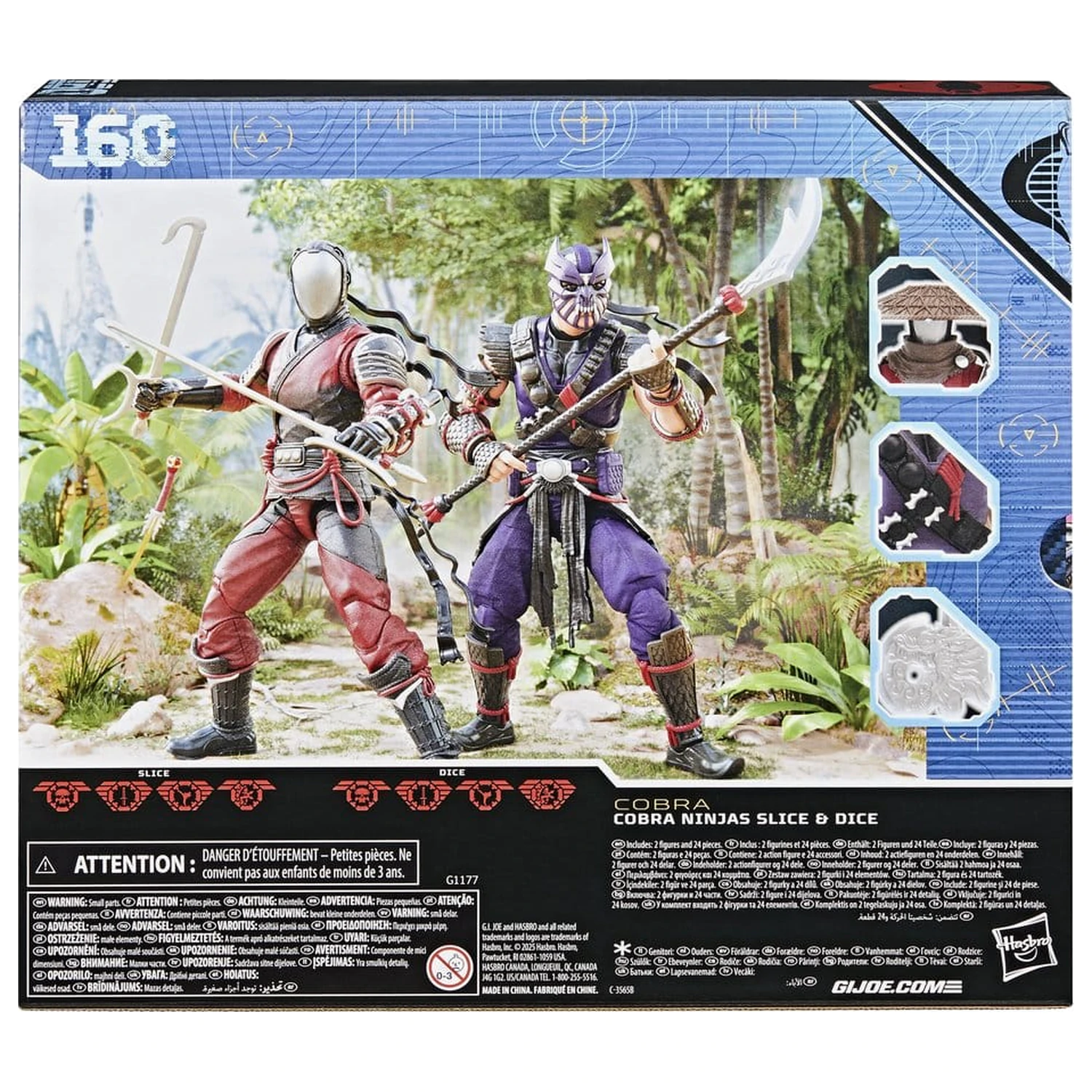 G.I. Joe Classified Series Actionfiguren 2er-Pack #160 Cobra Ninjas Slice & Dice 15 cm Produktfoto