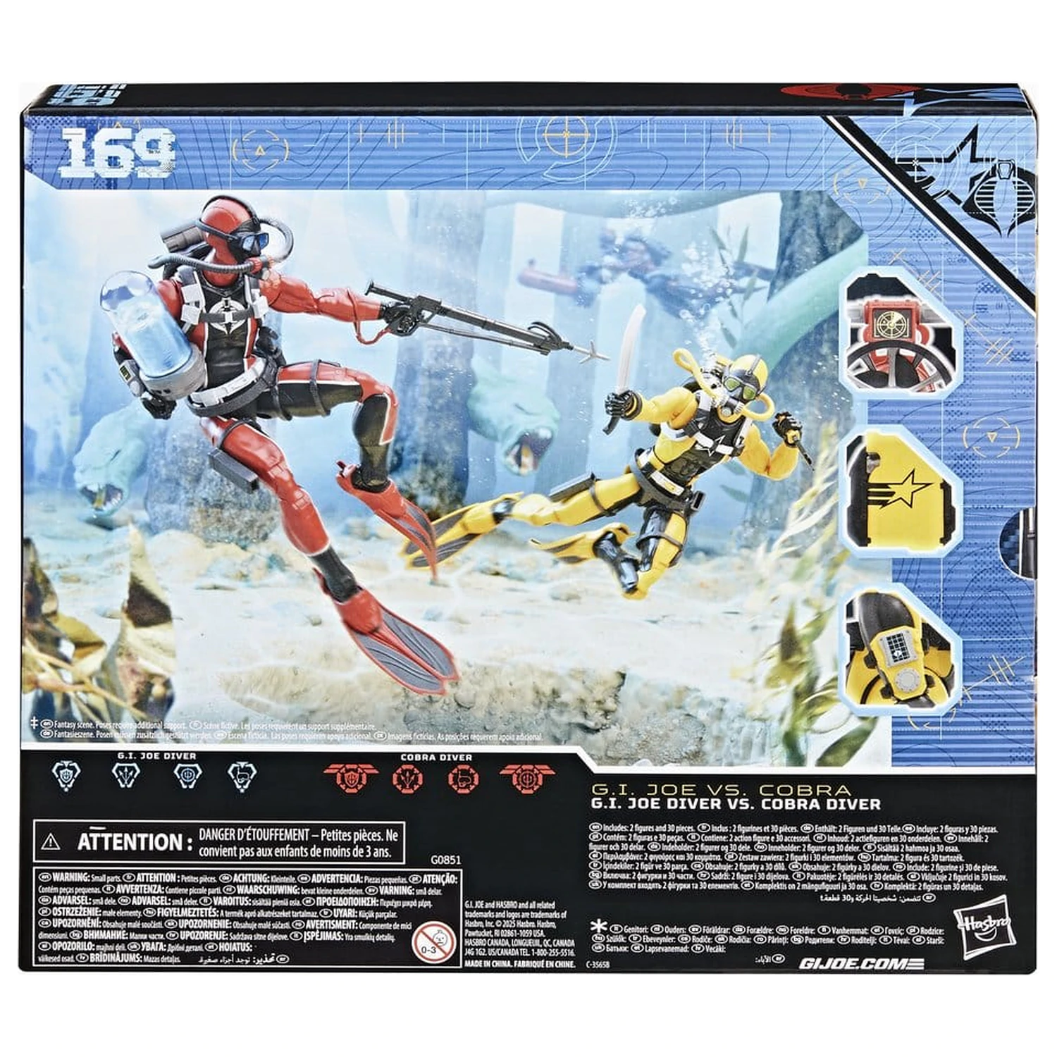 G.I. Joe Classified Series Actionfiguren 2er-Pack #169 G.I. Joe Diver vs. Cobra Diver 15 cm Produktfoto