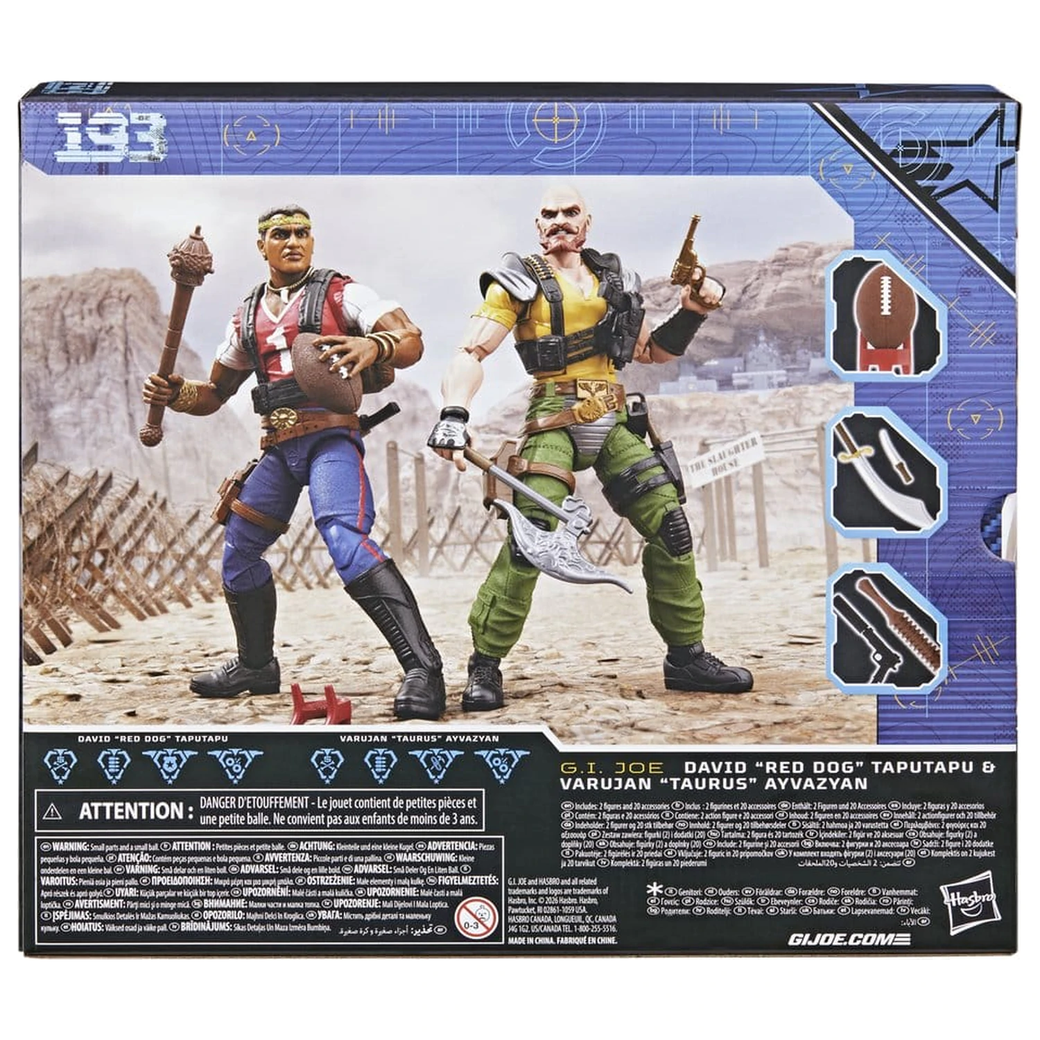 G.I. Joe Classified Series Action-Figuren 2er-Pack #193 David "Red Dog" Taputapu & Varujan "Taurus" Ayvazyan 15 cm Produktfoto