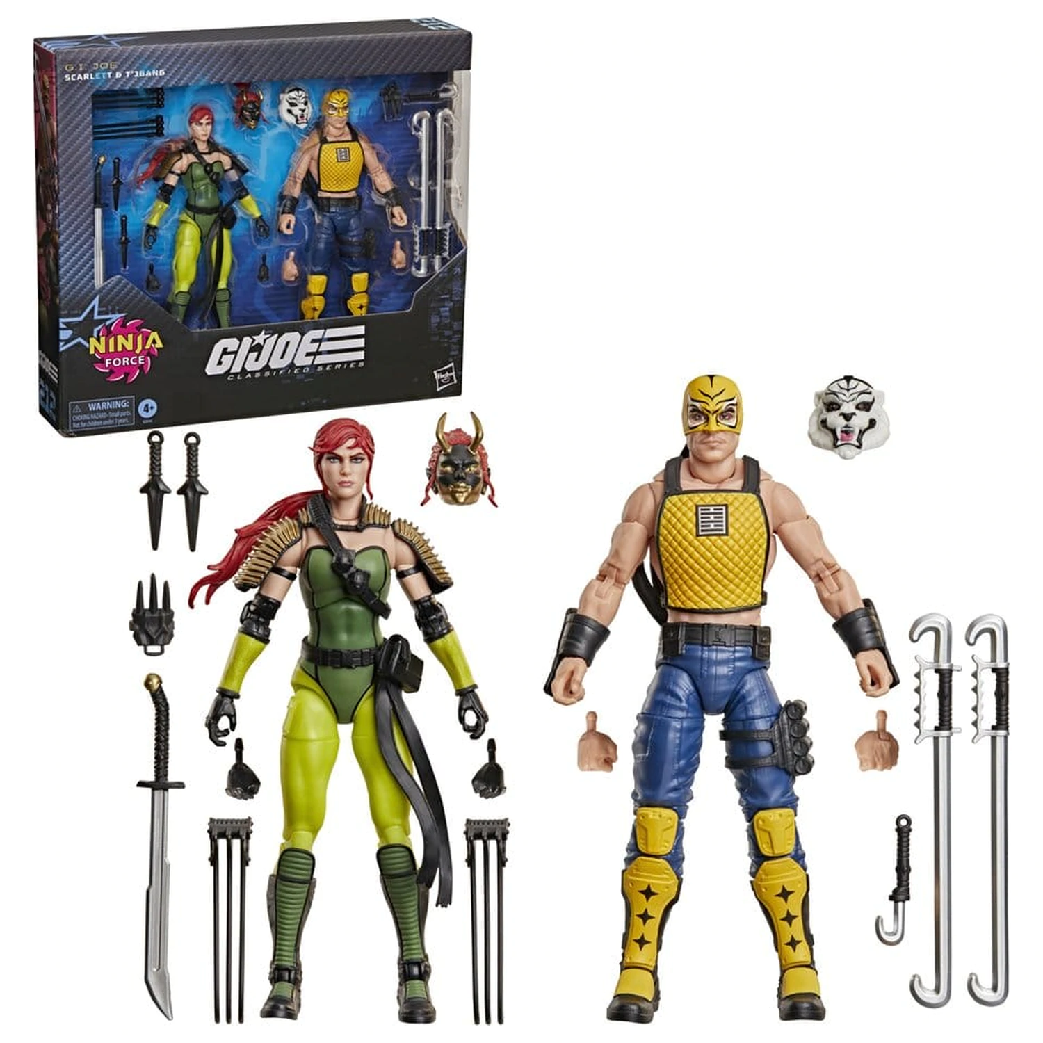 G.I. Joe Classified Series Action-Figuren 2er-Pack #212 Ninja Force Scarlett & T'Jbang 15 cm Produktfoto