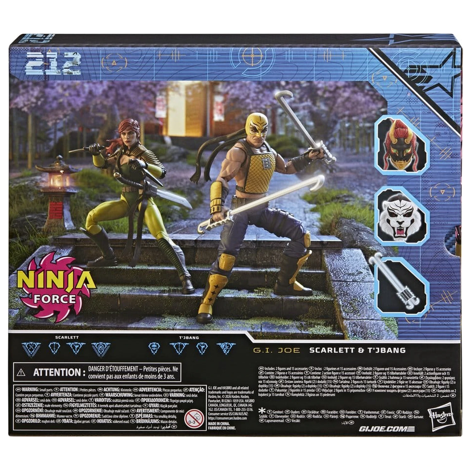 G.I. Joe Classified Series Action-Figuren 2er-Pack #212 Ninja Force Scarlett & T'Jbang 15 cm Produktfoto
