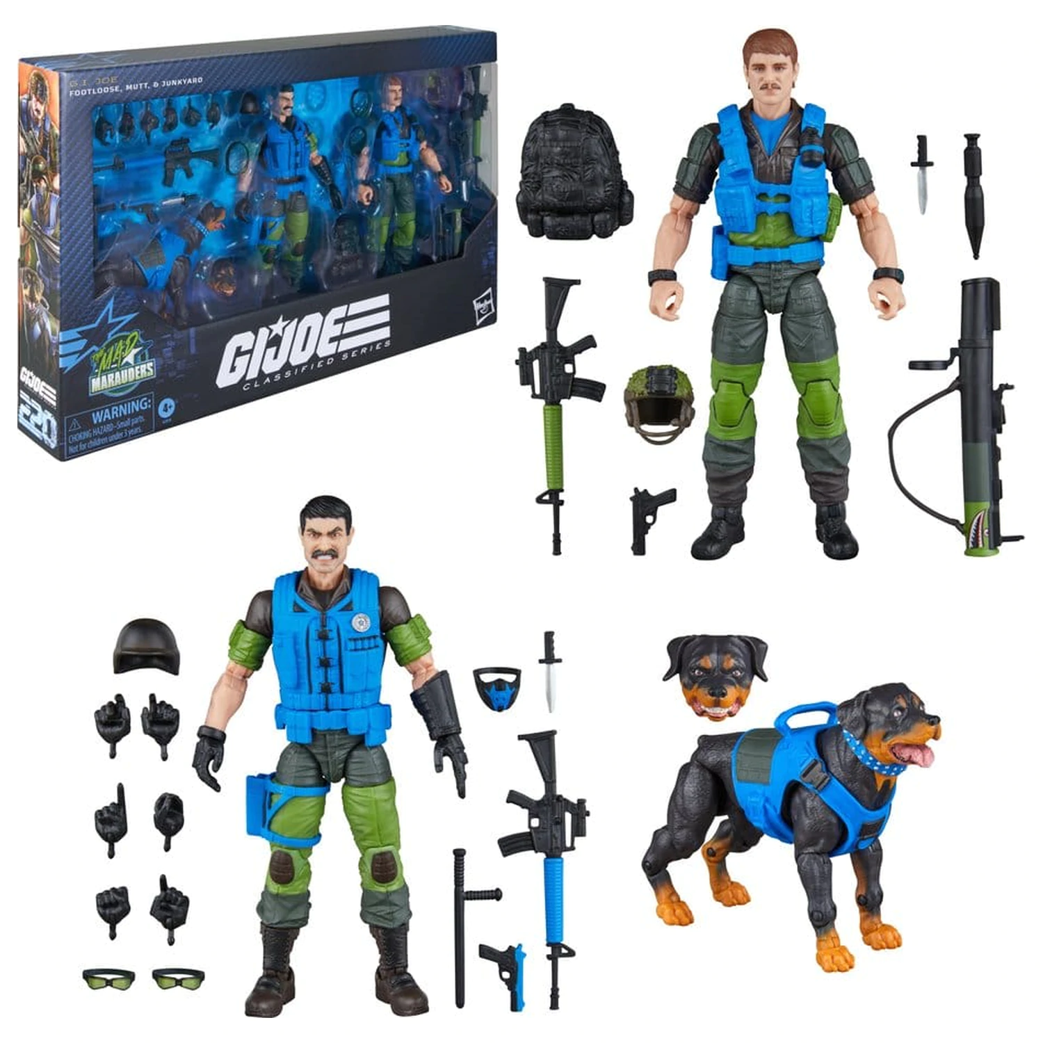 G.I. Joe Classified Series Action-Figuren 3er-Pack #220 Mad Marauders: Footloose & Mutt & Junkyard 15 cm Produktfoto