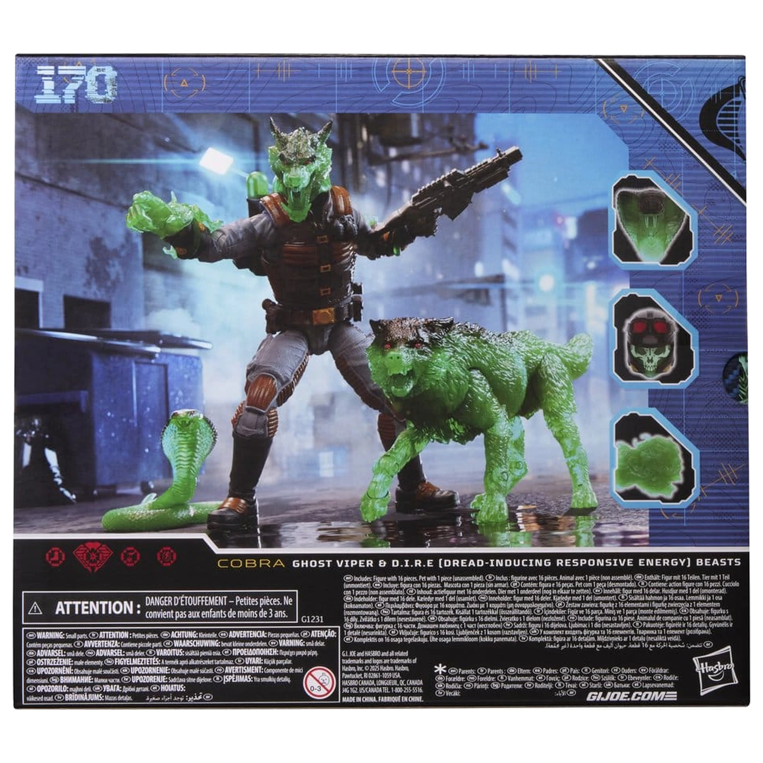 G.I. Joe Classified Series Actionfigur #170 Ghost Viper & D.I.R.E. Beasts 15 Zentimeter Produktfoto