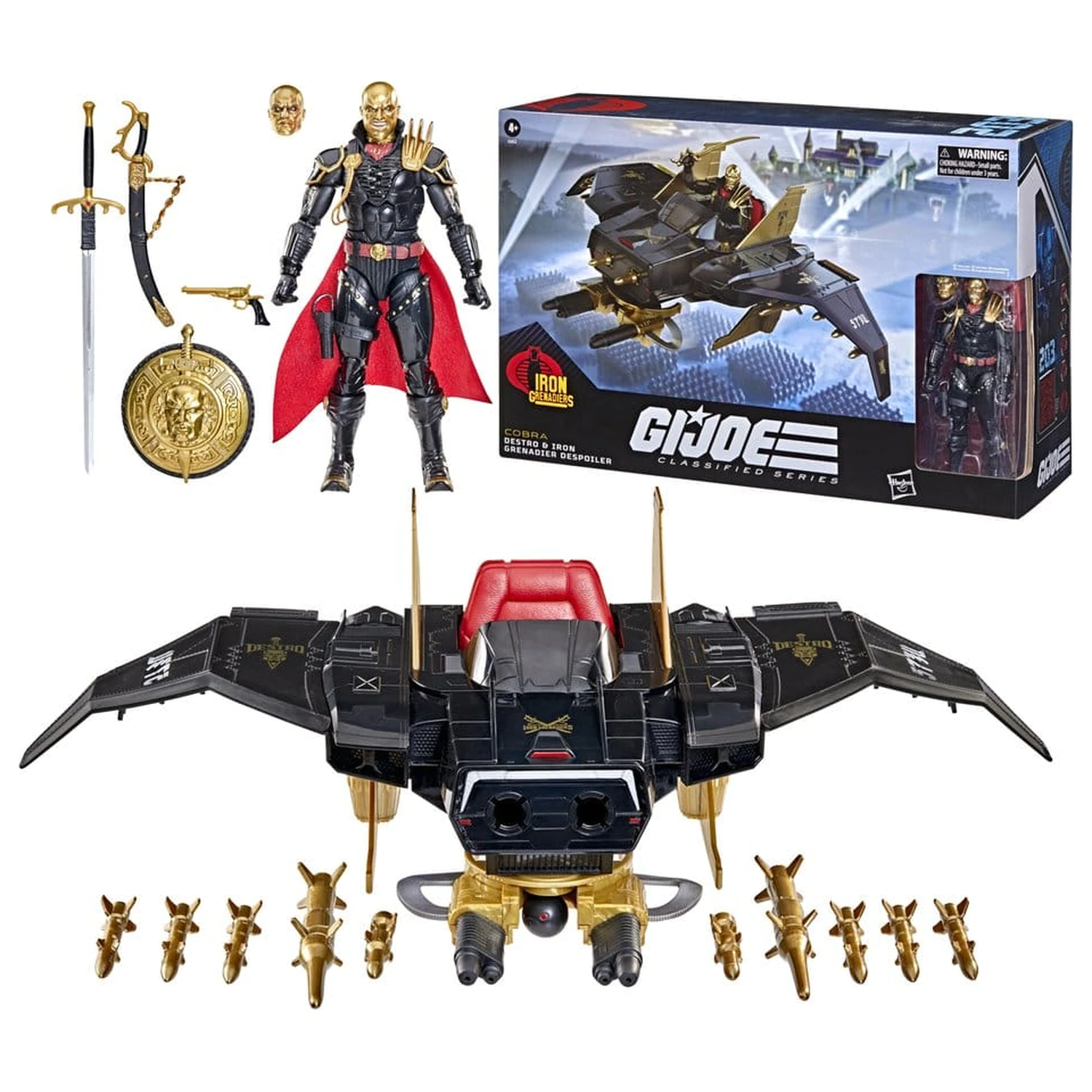 G.I. Joe Classified Series Action-Figur und Fahrzeug-Set #203 Destro & Iron Grenadier Despoiler 15 cm Produktfoto