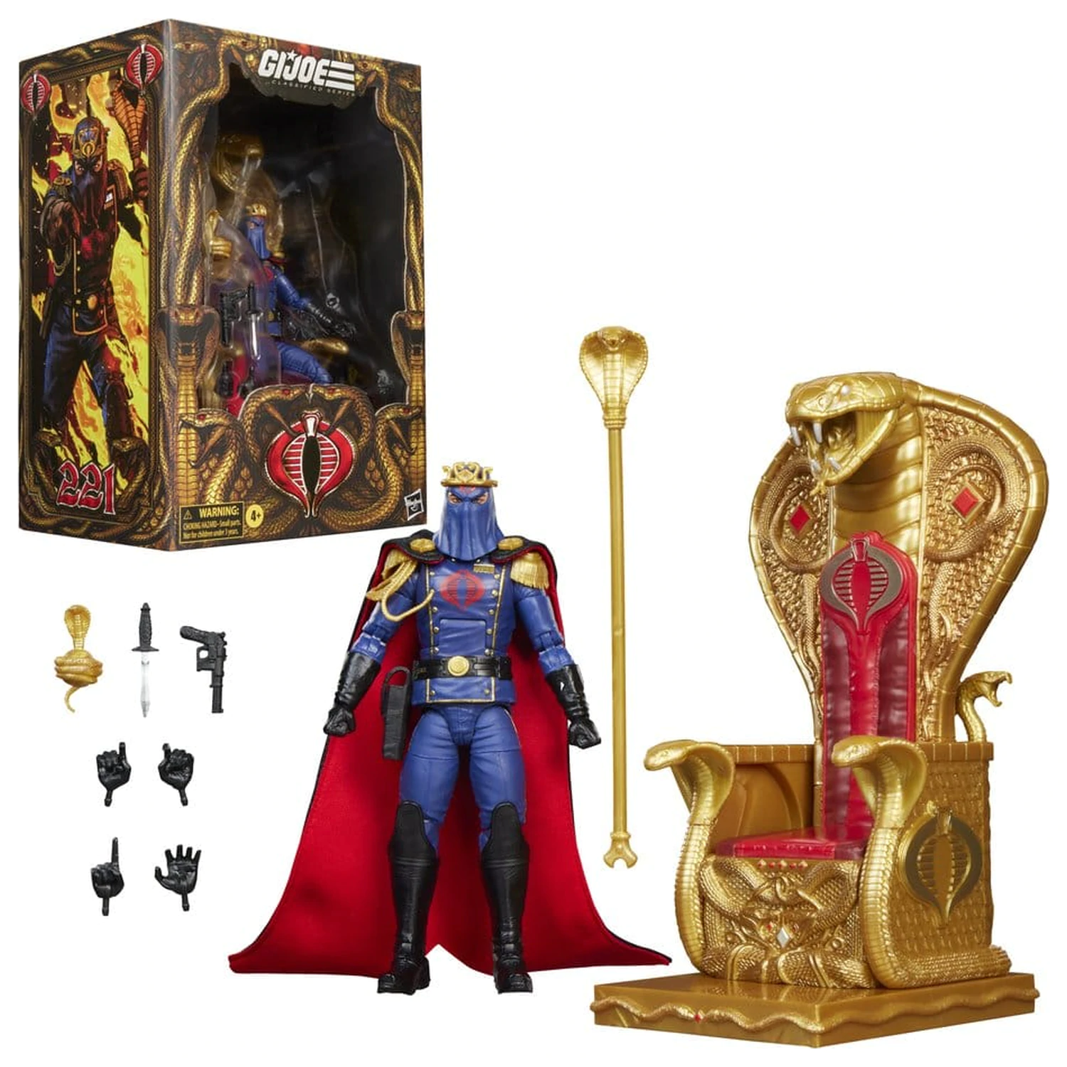 G.I. Joe Classified Series Action-Figur Cobra Commander in Dress Uniform & Throne 15 cm Produktfoto
