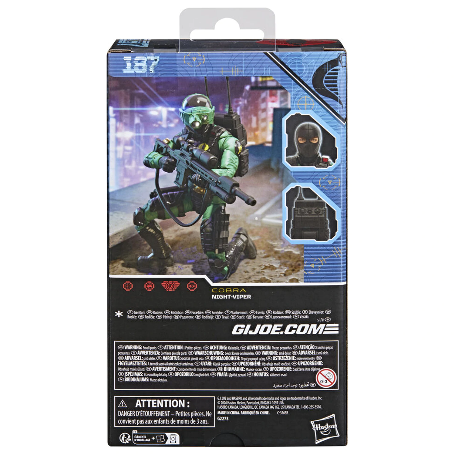 G.I. Joe Classified Series Cobra Night-Viper Figur 15cm Produktfoto