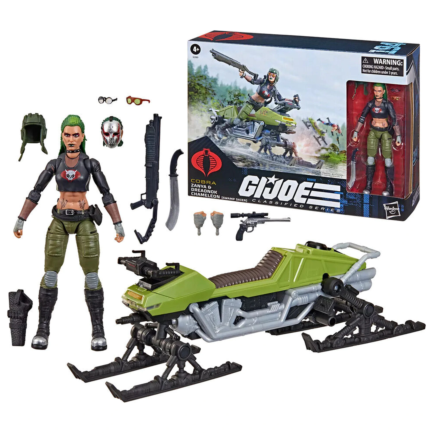G.I. Joe Classified Series Cobra Zanya und Dreadnok Chameleon Figur 15cm Produktfoto