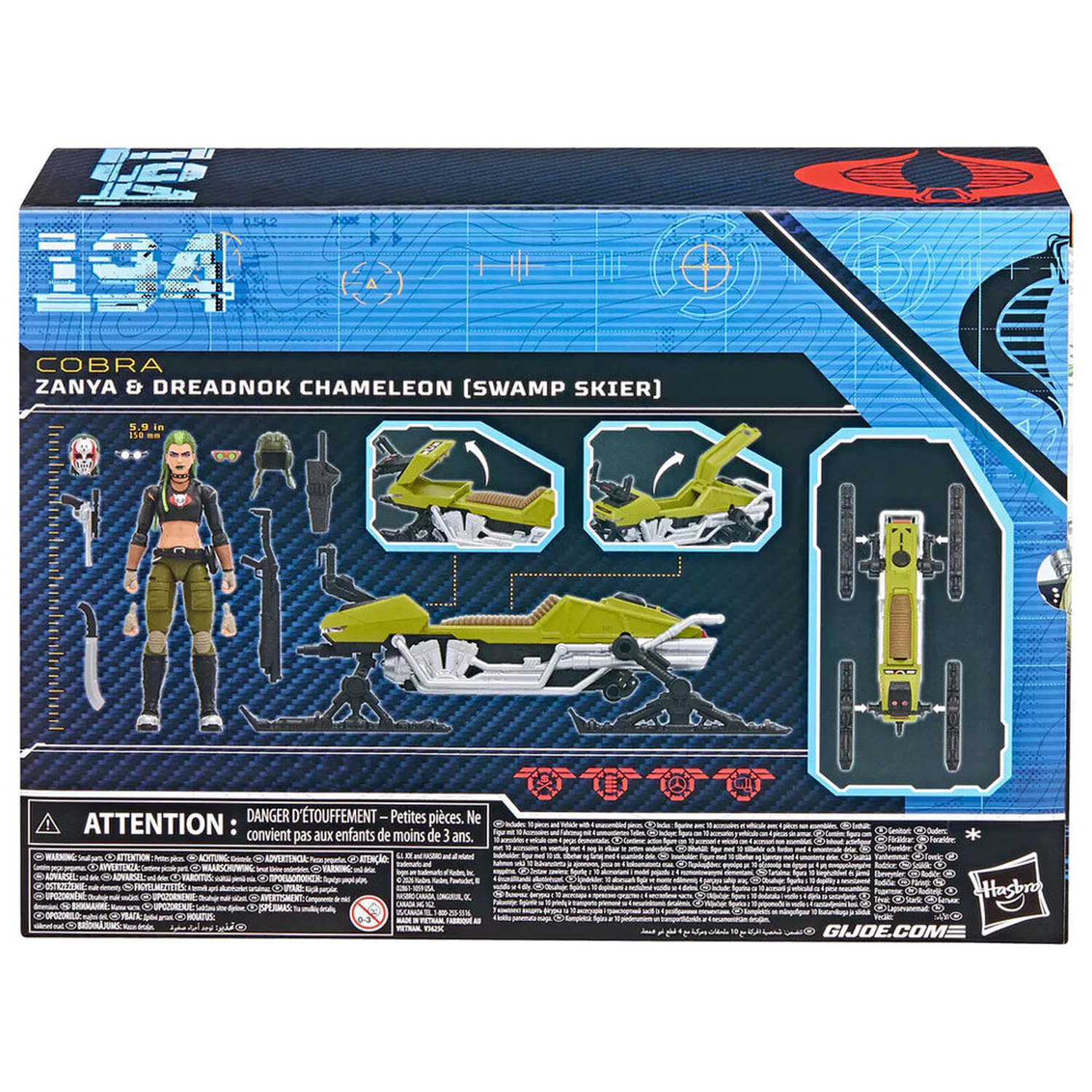 G.I. Joe Classified Series Cobra Zanya und Dreadnok Chameleon Figur 15cm Produktfoto