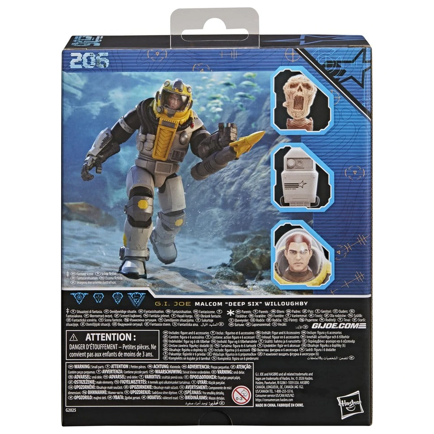 G.I. Joe Classified Series Deluxe Actionfigur #206 Malcom "Deep Six" Willoughby 15 cm Produktfoto