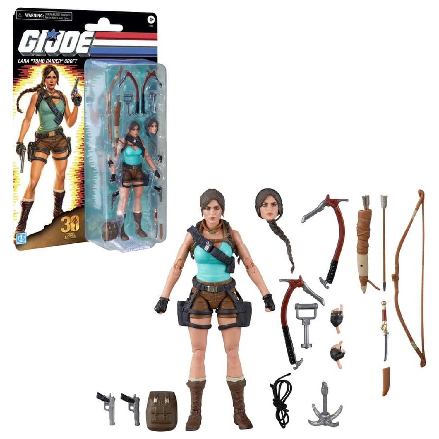 G.I. Joe Classified Series Retro Cardback Collaborative Actionfigur Lara "Tomb Raider" Croft 15 cm Produktfoto