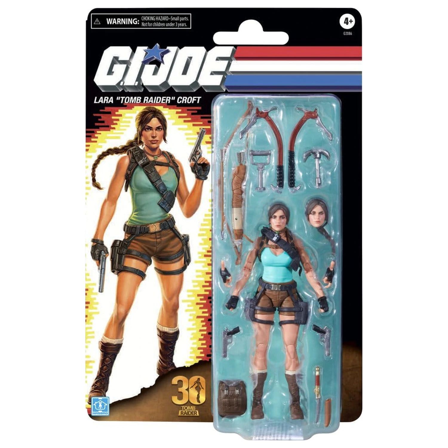 G.I. Joe Classified Series Retro Cardback Collaborative Actionfigur Lara "Tomb Raider" Croft 15 cm Produktfoto