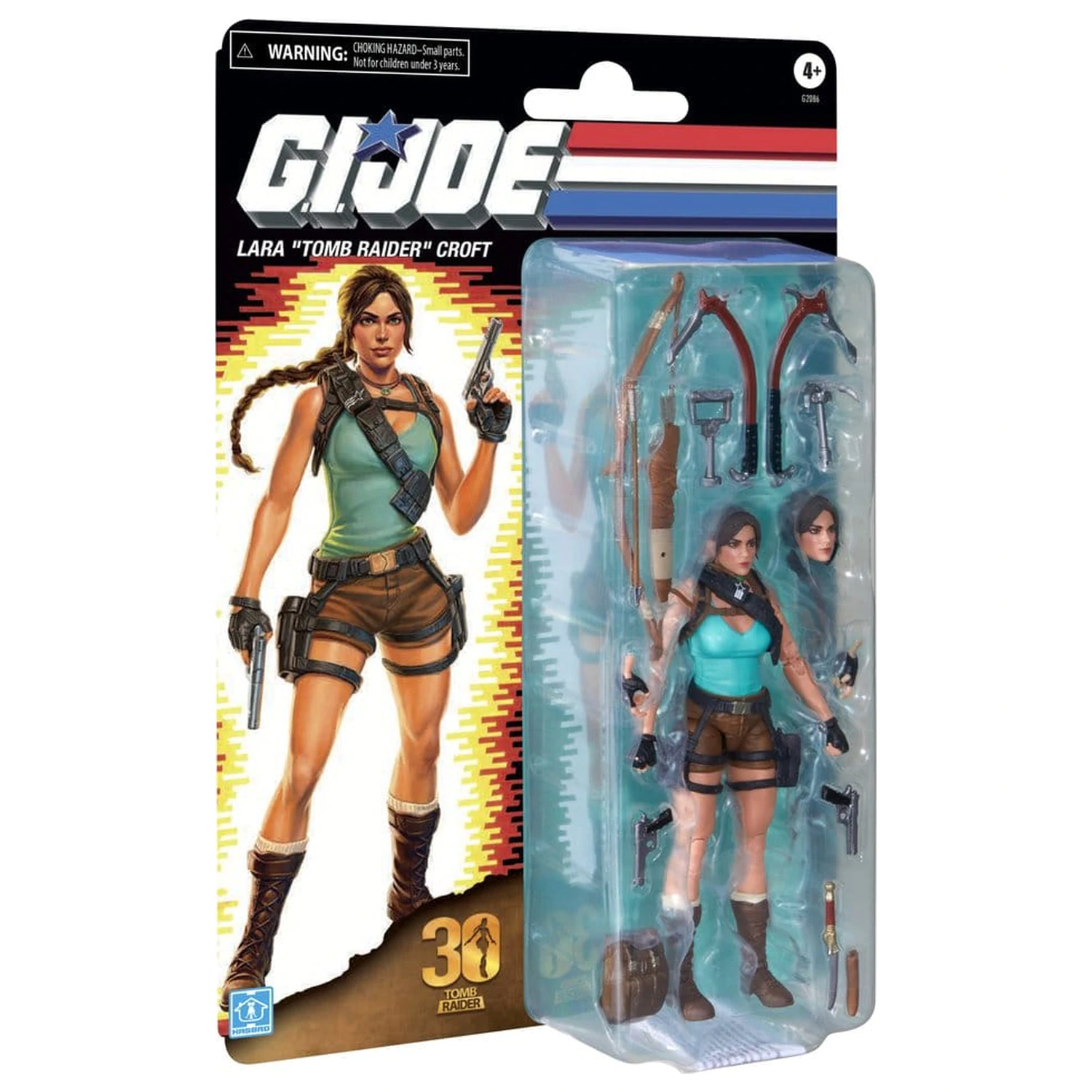 G.I. Joe Classified Series Retro Cardback Collaborative Actionfigur Lara "Tomb Raider" Croft 15 cm Produktfoto