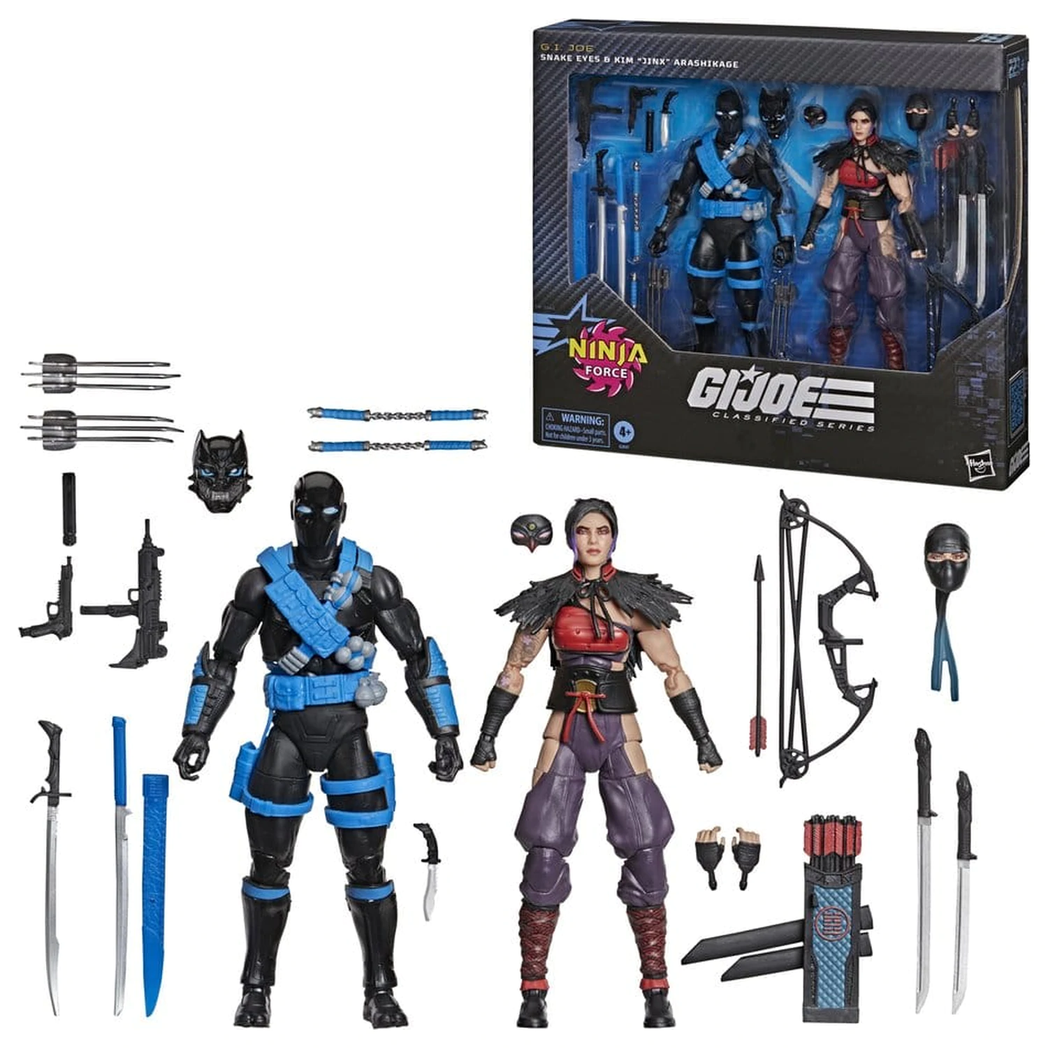 G.I. Joe Classified Series Actionfiguren 2er-Pack Snake Eyes & Kim "Jinx" Arashikage 15 cm Produktfoto