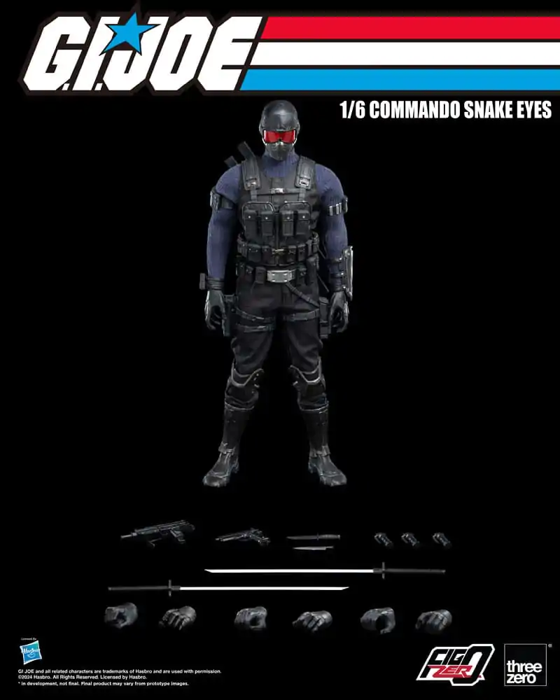 G.I. Joe FigZero Actionfigur 1/6 Commando Snake Eyes 30 cm termékfotó