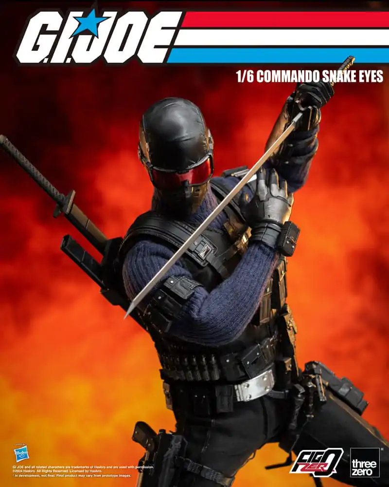 G.I. Joe FigZero Actionfigur 1/6 Commando Snake Eyes 30 cm termékfotó