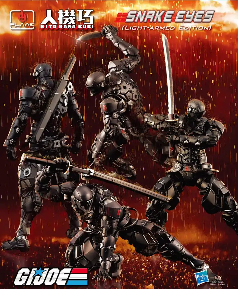 G.I. Joe Hito Kara Kuri Actionfigur Snake Eyes Light-armed Edition 18 cm Produktfoto