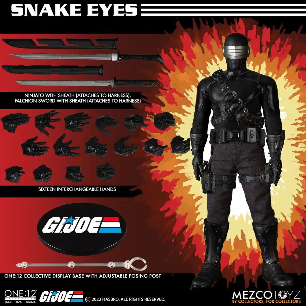 G.I. Joe Actionfigur mit Leuchtfunktion 1/12 Snake Eyes Deluxe Edition 17 cm termékfotó