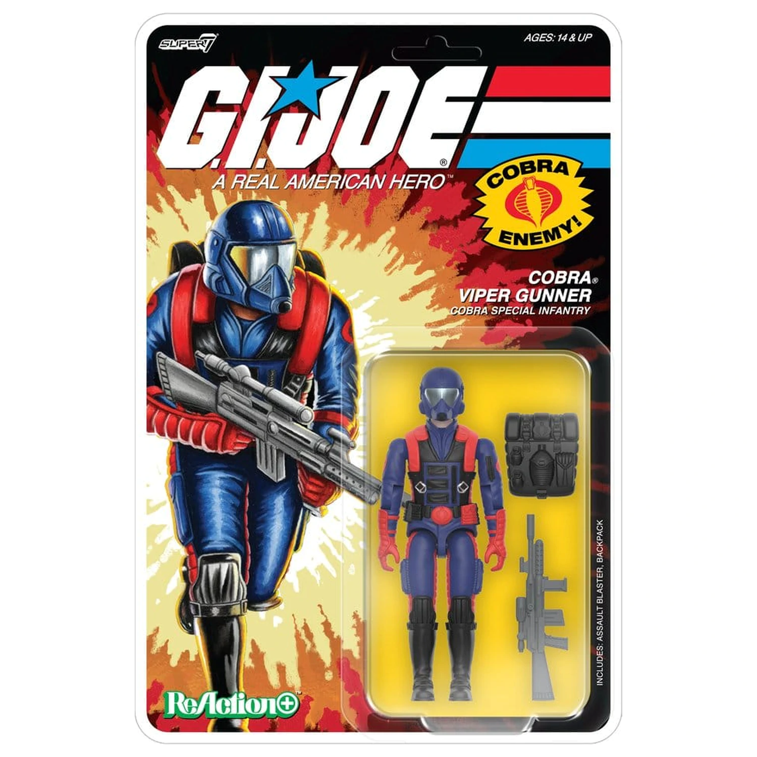G.I. Joe ReAction+ Action Figur Wave 09 Cobra Viper Gunner Produktfoto