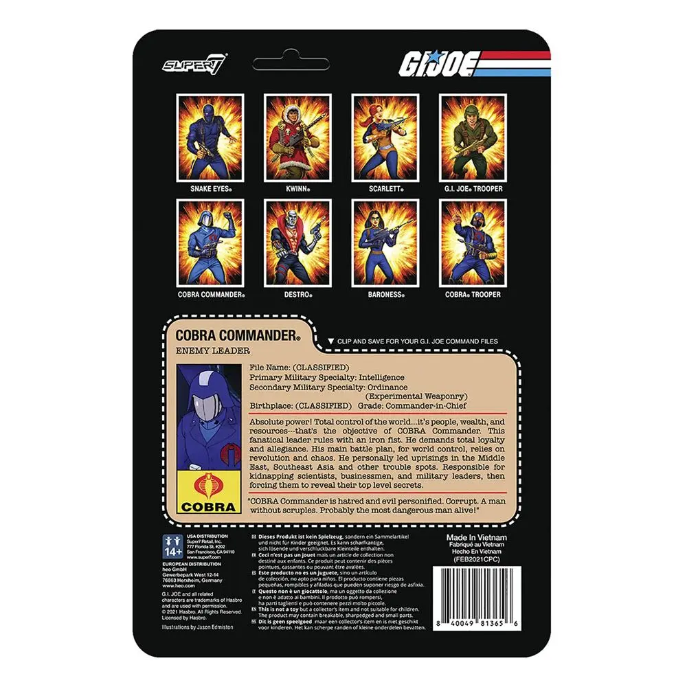 G.I. Joe ReAction Actionfigur Cobra Commander 10 cm Produktfoto