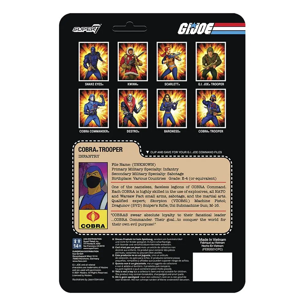 G.I. Joe ReAction Actionfigur Cobra Trooper Y-back (Tan) 10 cm Produktfoto