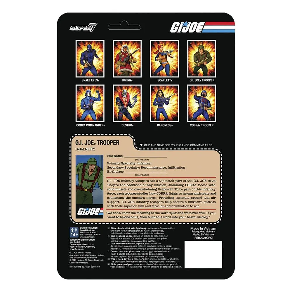 G.I. Joe ReAction Actionfigur Greenshirt (Tan) 10 cm Produktfoto