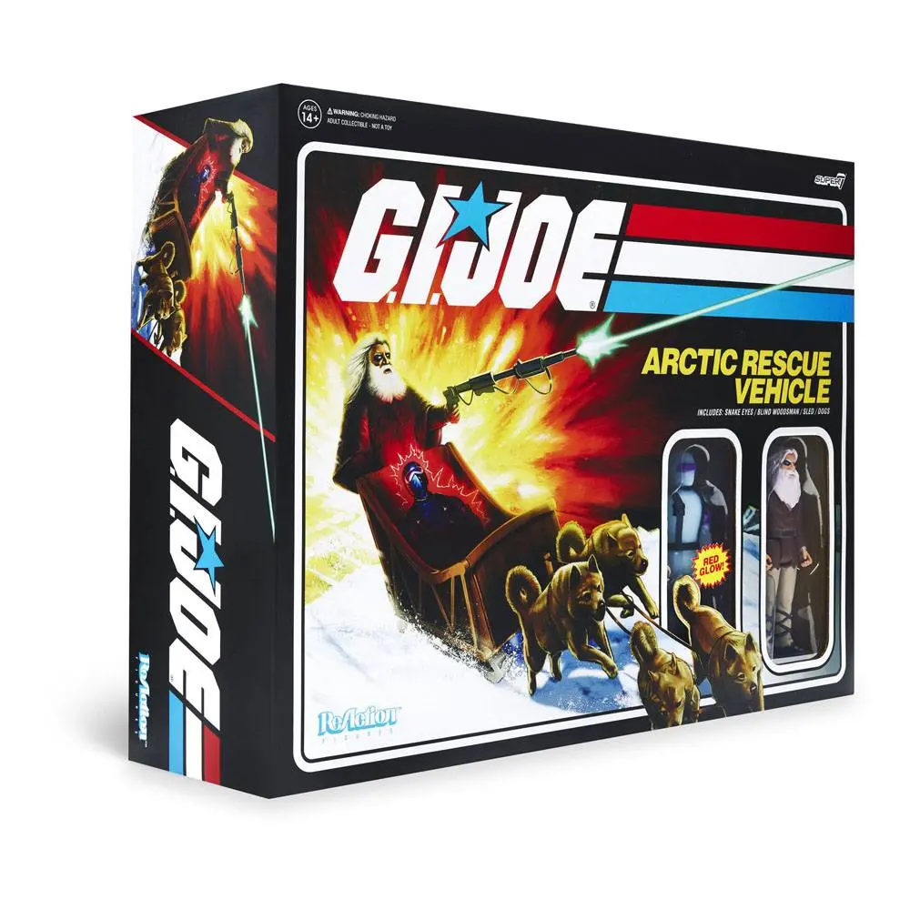 G.I. Joe ReAction Actionfiguren & Hundeschlitten Arctic Rescue Vehicle (Snake Eyes & Blind Woodsman) Produktfoto