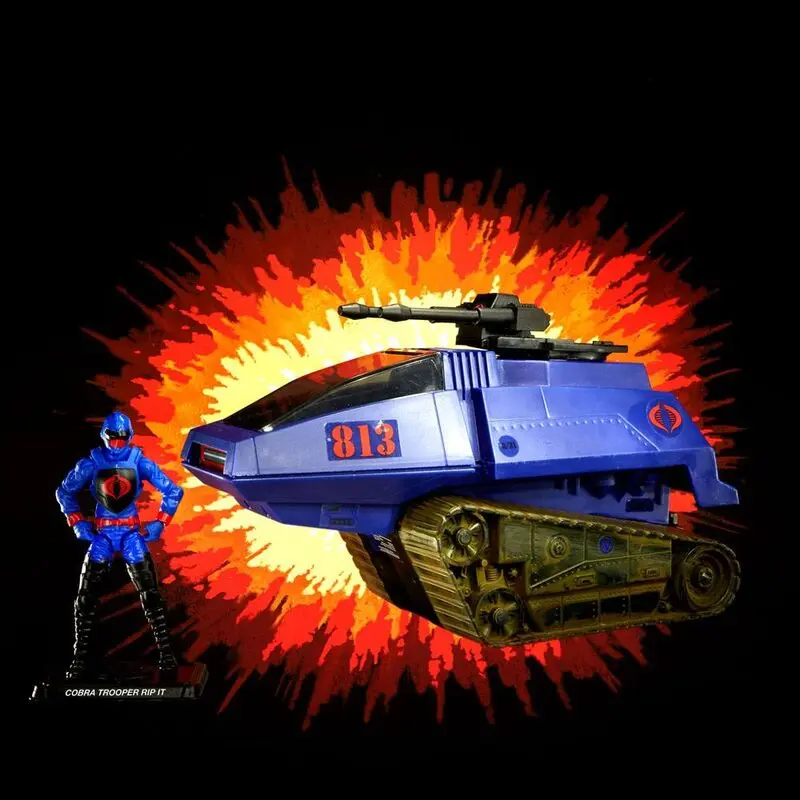 G.i. Joe Retro Fahrzeug +  H.I.S.S. III Cobra Rip It set Figur Produktfoto
