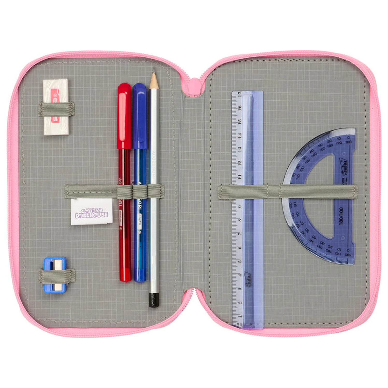 Gabby's Dollhouse Dreifach-Federmäppchen 37-teilig Produktfoto