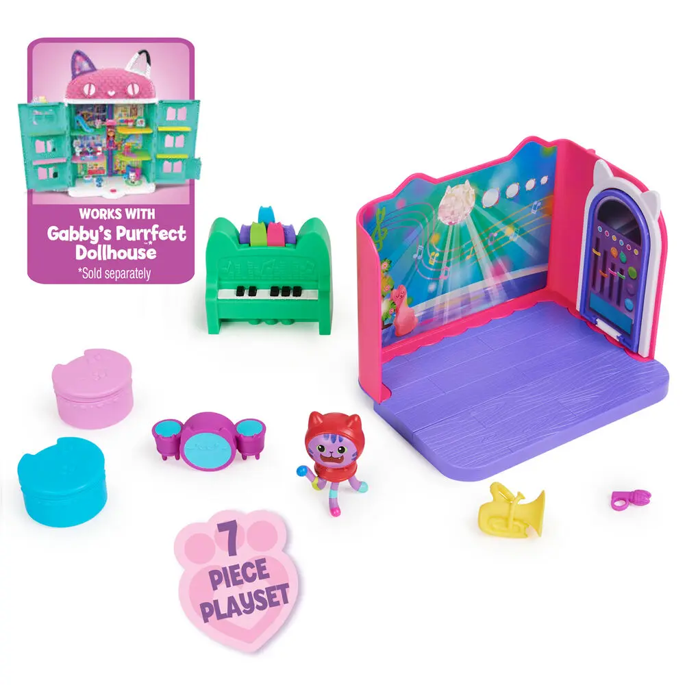 Gabbys Dollhouse Daniel James Catnips Groovy Music Room Speilset termékfotó