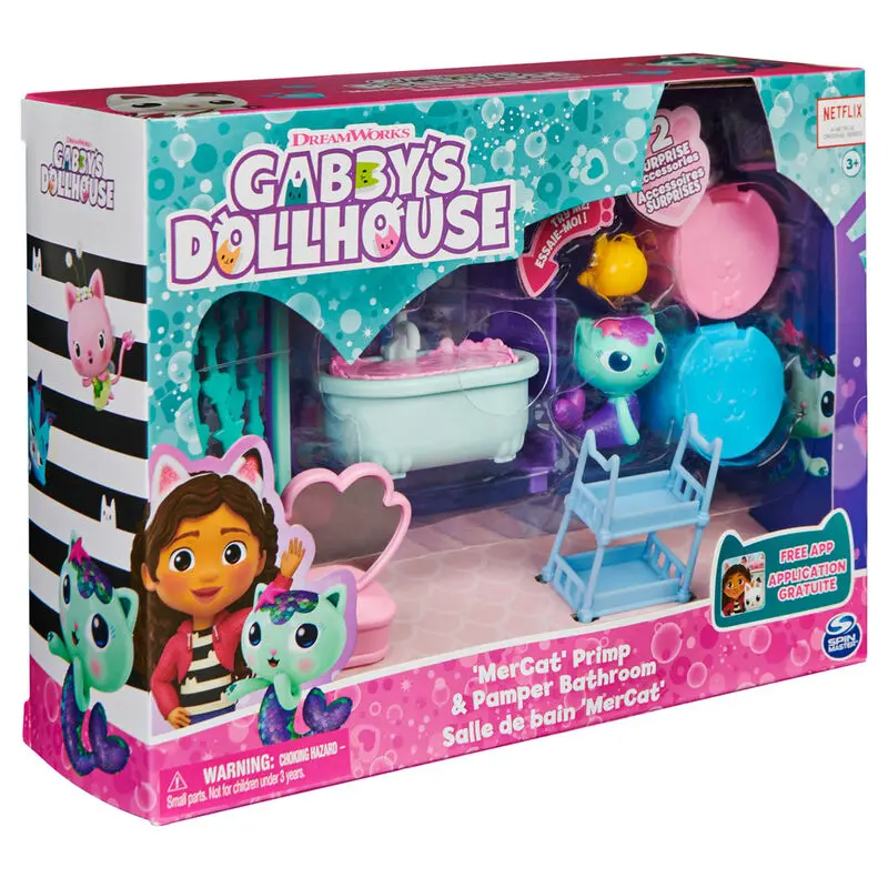 Gabbys Dollhouse MerCat Bath Spielset termékfotó