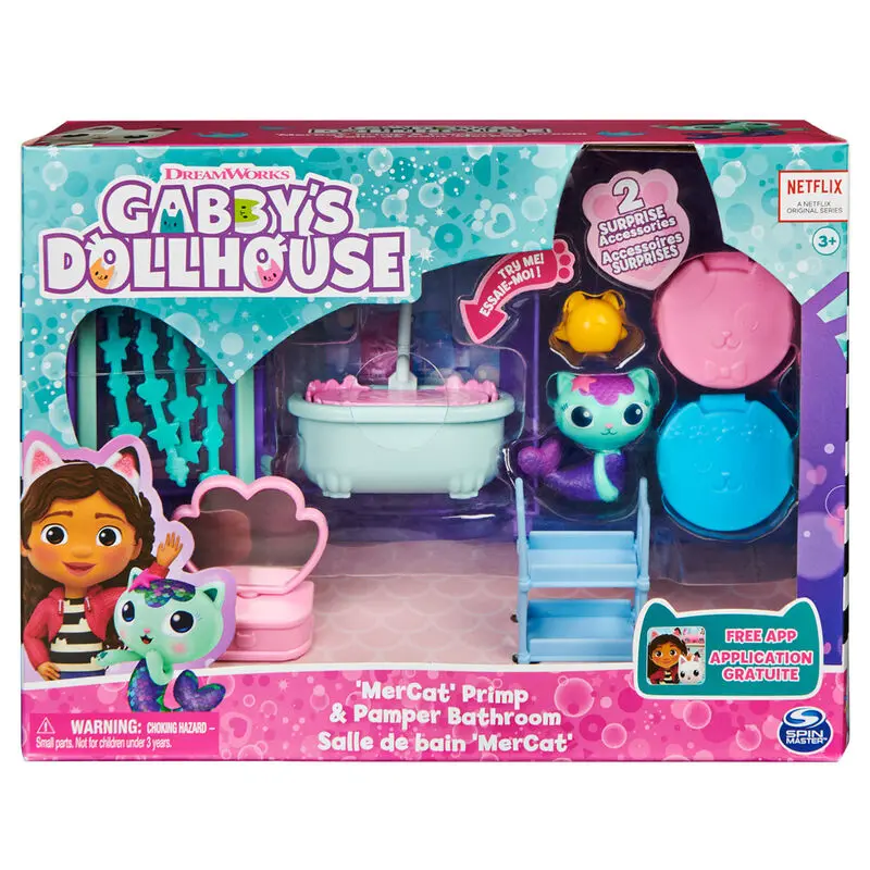 Gabbys Dollhouse MerCat Bath Spielset termékfotó