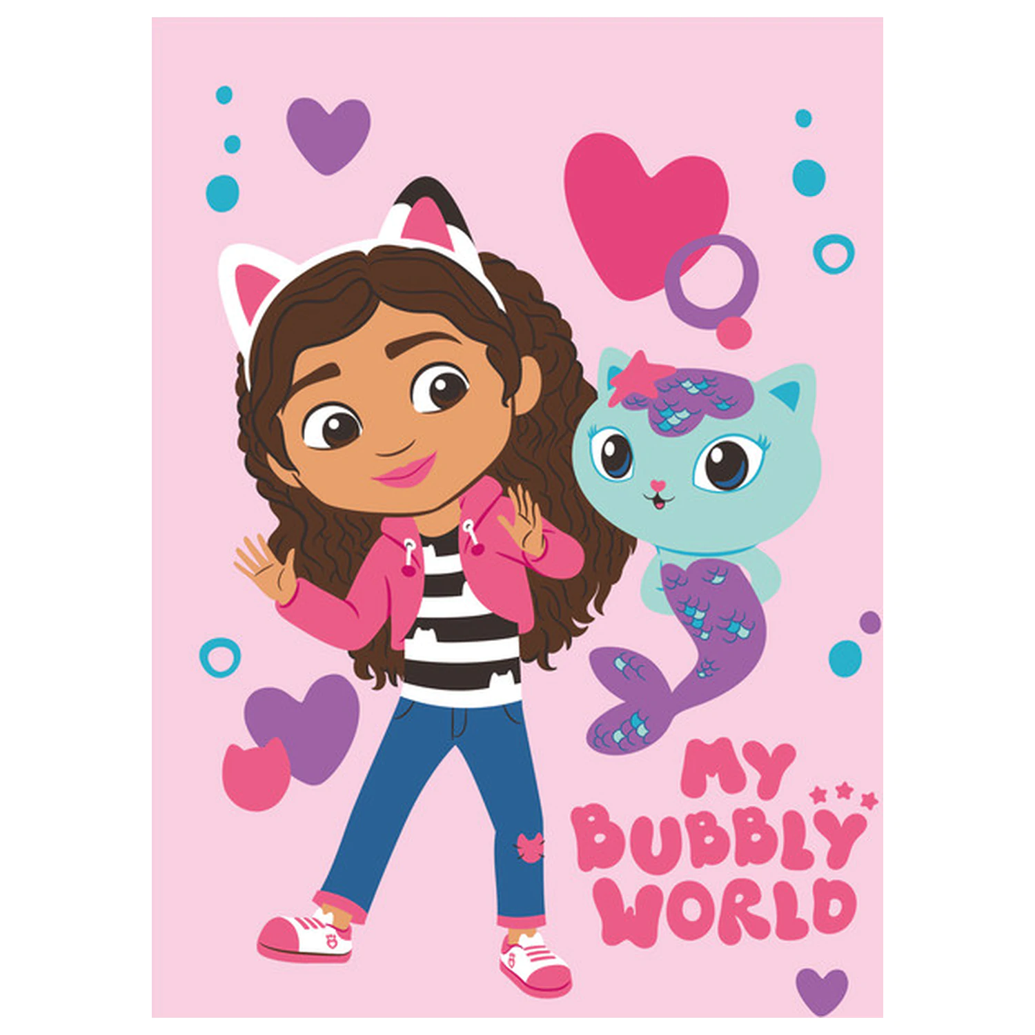 Gabi's Dollhouse Bubbly World Fleecedecke Produktfoto