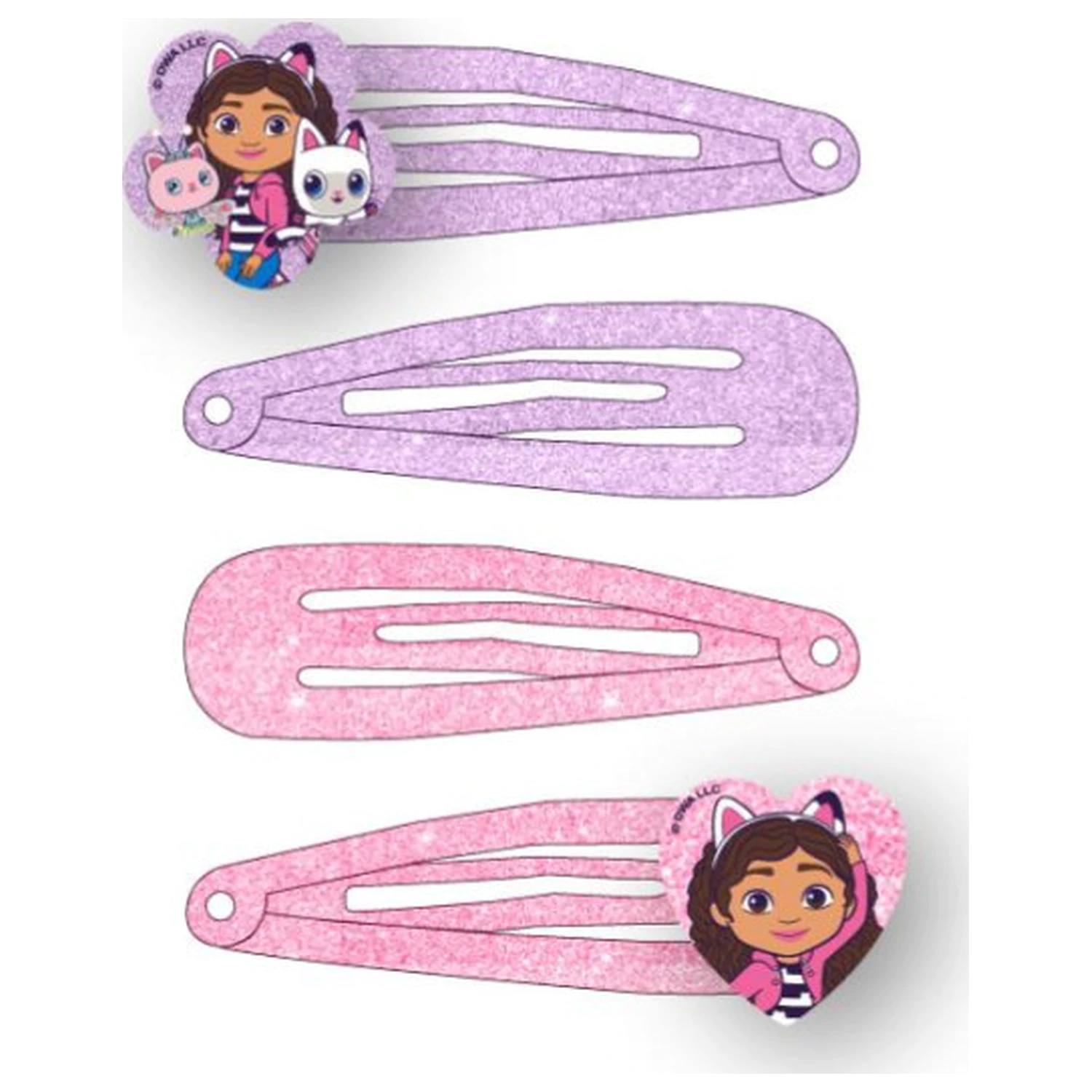 Gabi's Dollhouse Cat Adventures Haarclip Set 4 Stk Produktfoto