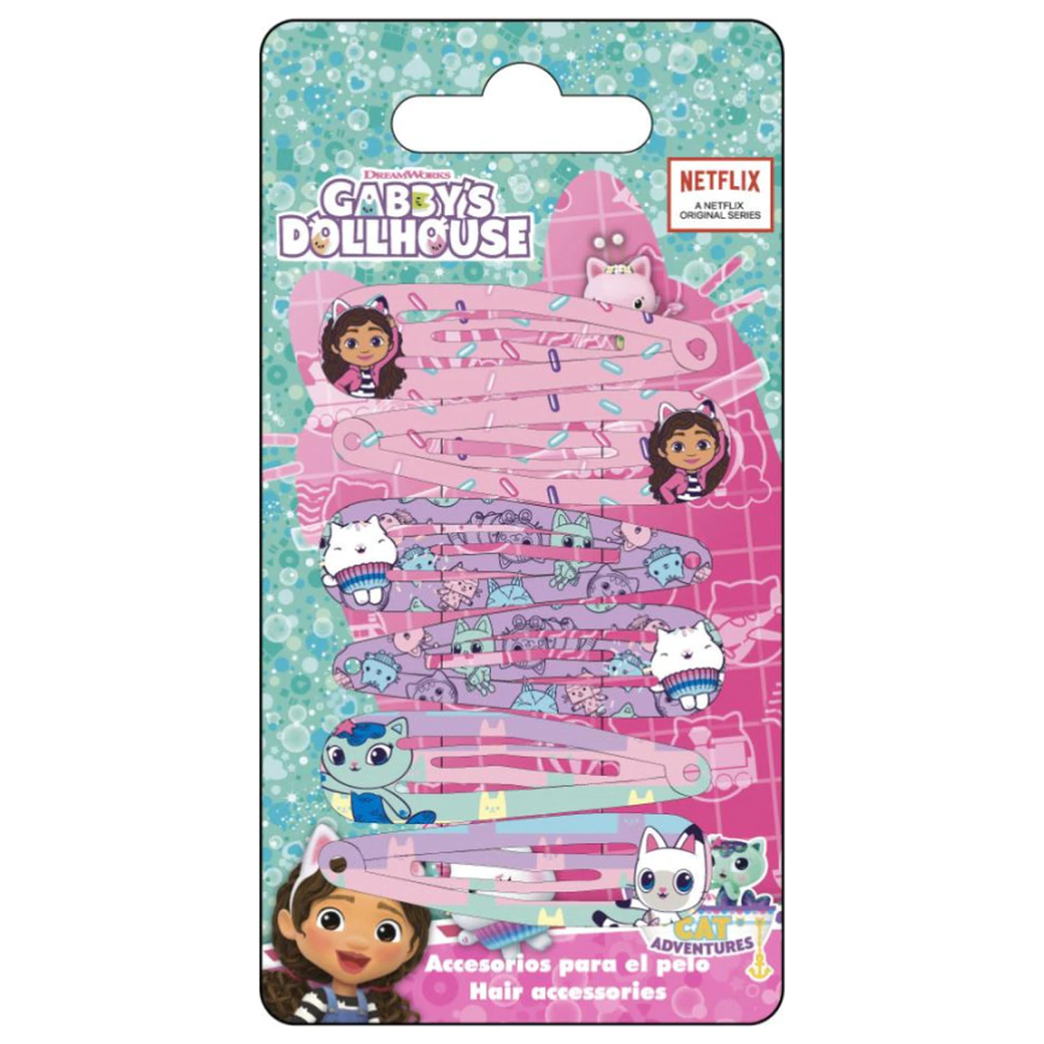 Gabi's Dollhouse Cat Adventures Haarclip Set 6 Stück Produktfoto